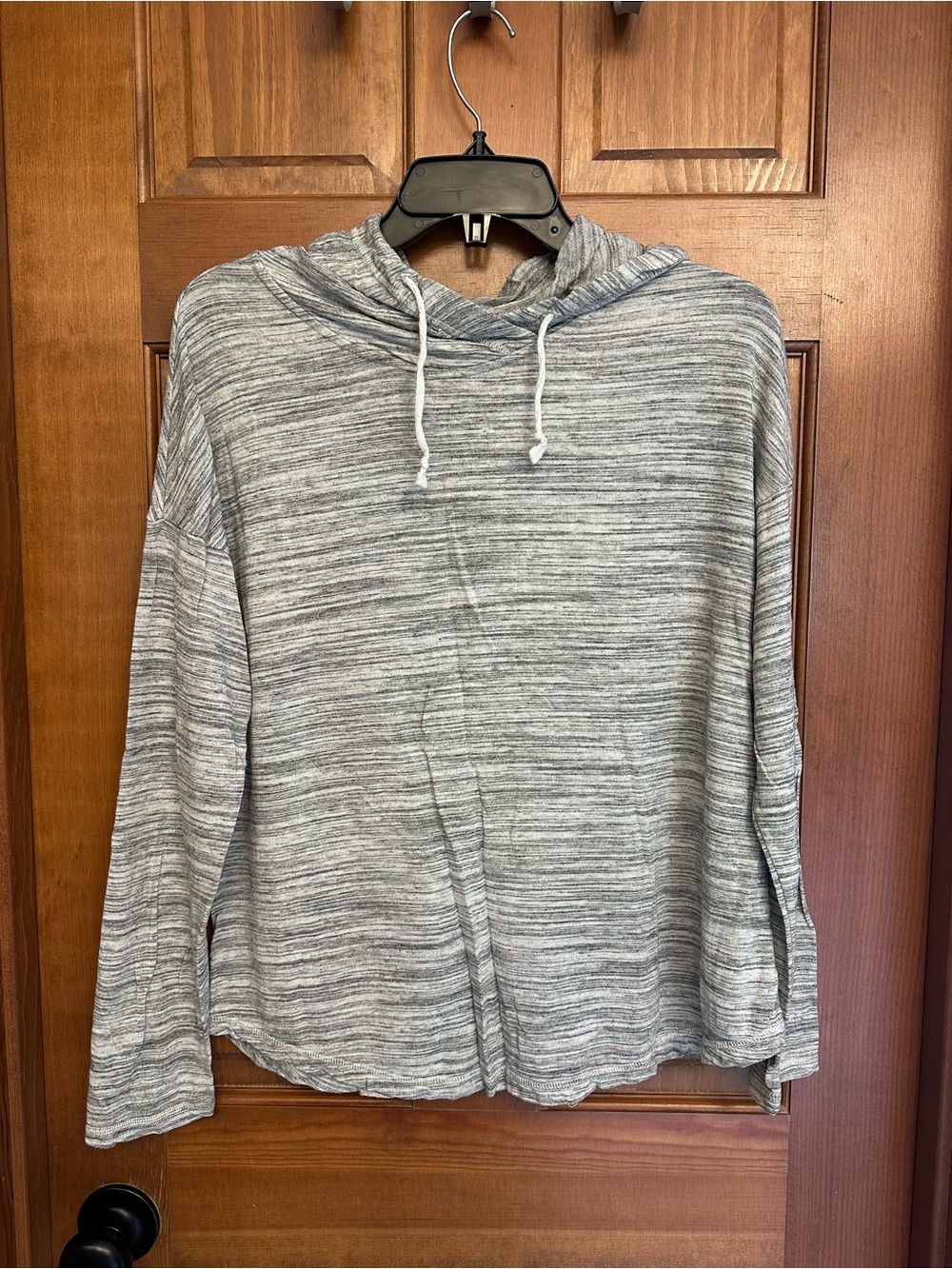 Gilligan & O'Malley Women’s Lightweight Heather Gray Hoodie Size S